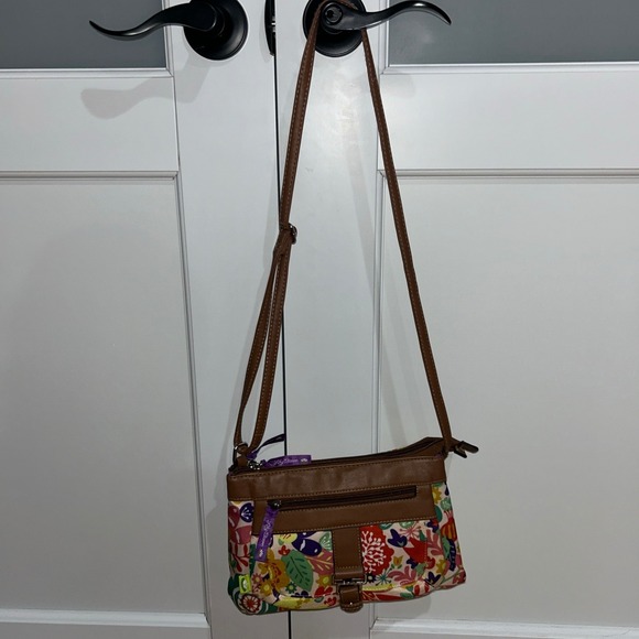 Lily Bloom Handbags - Floral Print Crossbody Bag Travel Purse Organizer Lightweight Womens